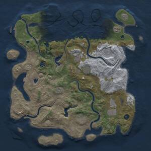 Thumbnail Rust Map: Procedural Map, Size: 4250, Seed: 775202764, 17 Monuments