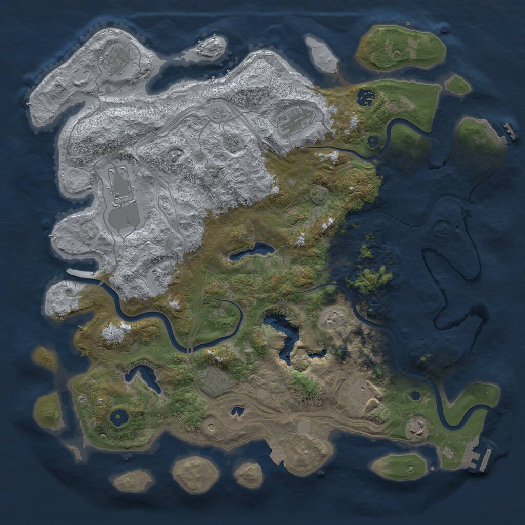 Rust Map: Procedural Map, Size: 4500, Seed: 20250607, 15 Monuments