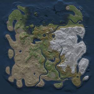 Thumbnail Rust Map: Procedural Map, Size: 4500, Seed: 368210913, 17 Monuments