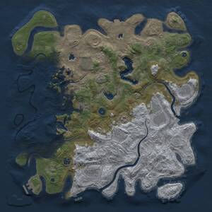 Thumbnail Rust Map: Procedural Map, Size: 4500, Seed: 670042512, 17 Monuments