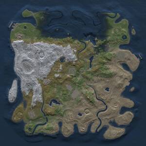 Thumbnail Rust Map: Procedural Map, Size: 4500, Seed: 506404764, 17 Monuments