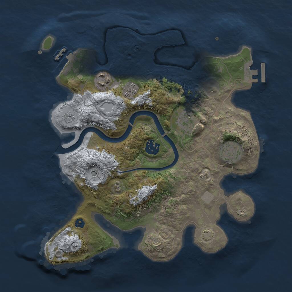 Rust Map: Procedural Map, Size: 3000, Seed: 1285930171, 11 Monuments