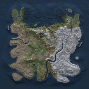 Thumbnail Rust Map: Procedural Map, Size: 3500, Seed: 604806, 12 Monuments