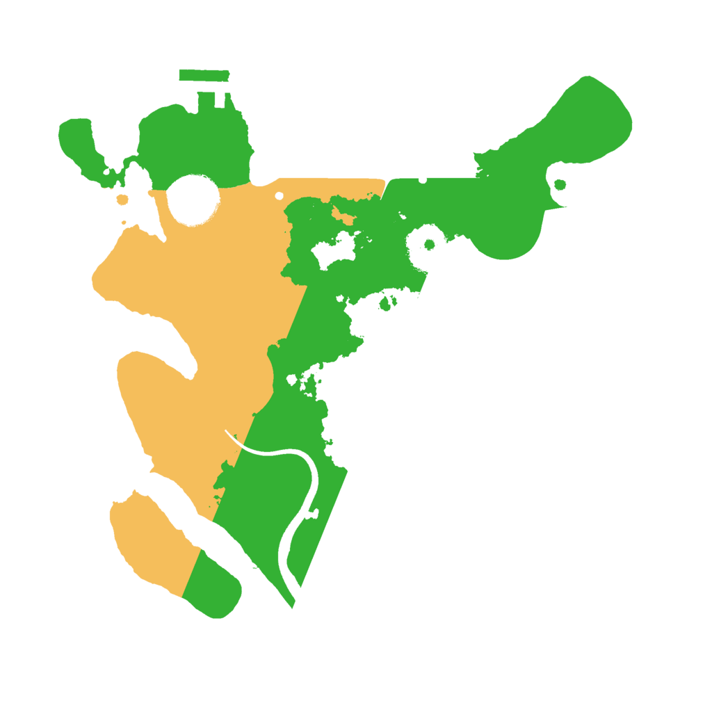 Biome Rust Map: Procedural Map, Size: 2500, Seed: 45753