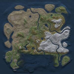 Thumbnail Rust Map: Procedural Map, Size: 4250, Seed: 537941, 15 Monuments