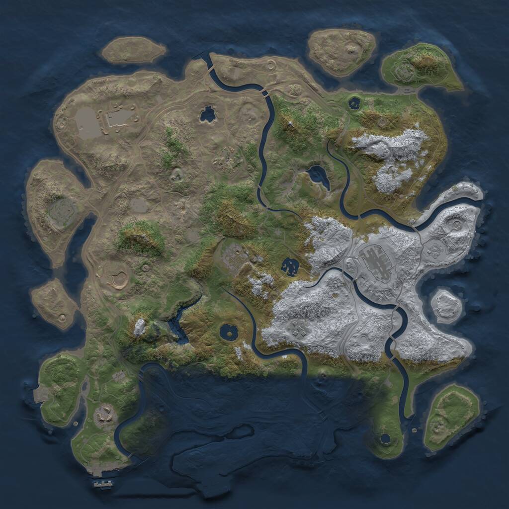 Rust Map: Procedural Map, Size: 4250, Seed: 537941, 15 Monuments