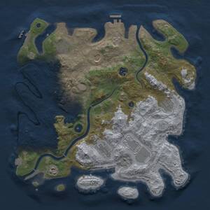 Thumbnail Rust Map: Procedural Map, Size: 3800, Seed: 234534, 15 Monuments