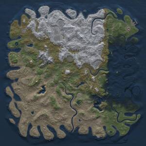 Thumbnail Rust Map: Procedural Map, Size: 6000, Seed: 1954601155, 17 Monuments