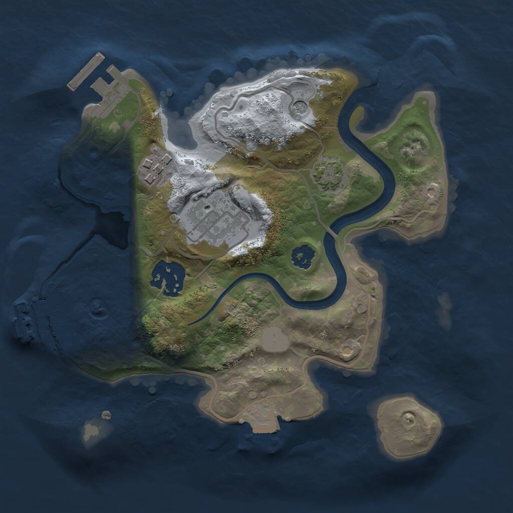 Rust Map: Procedural Map, Size: 2200, Seed: 13032006, 8 Monuments