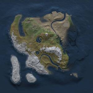 Thumbnail Rust Map: Procedural Map, Size: 2500, Seed: 1495947074, 5 Monuments