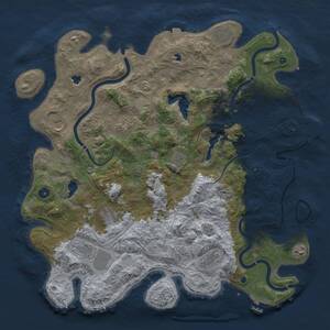 Thumbnail Rust Map: Procedural Map, Size: 4500, Seed: 406995778, 16 Monuments