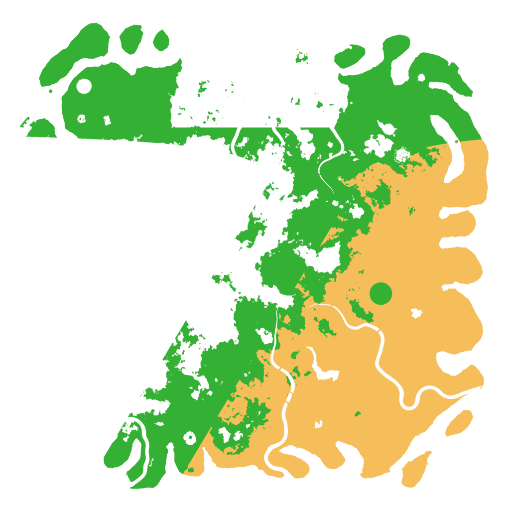 Biome Rust Map: Procedural Map, Size: 6000, Seed: 45198