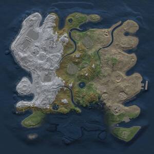 Thumbnail Rust Map: Procedural Map, Size: 3500, Seed: 1824174326, 15 Monuments