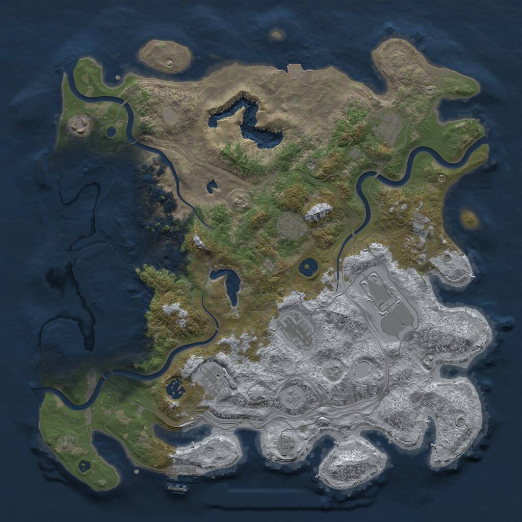 Rust Map: Procedural Map, Size: 4250, Seed: 1754061150, 15 Monuments