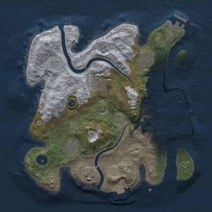 Thumbnail Rust Map: Procedural Map, Size: 3000, Seed: 1191201569, 10 Monuments