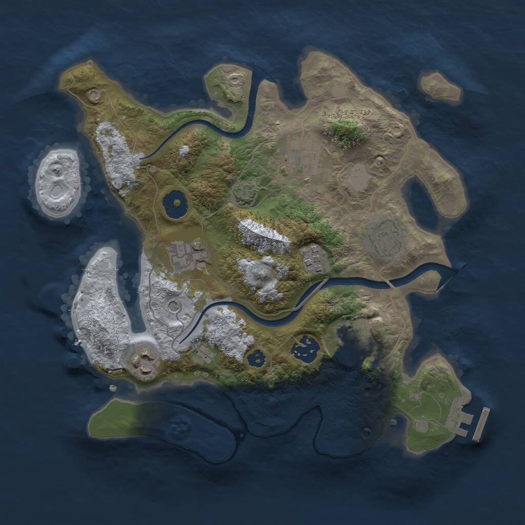 Rust Map: Procedural Map, Size: 3000, Seed: 217296540, 11 Monuments