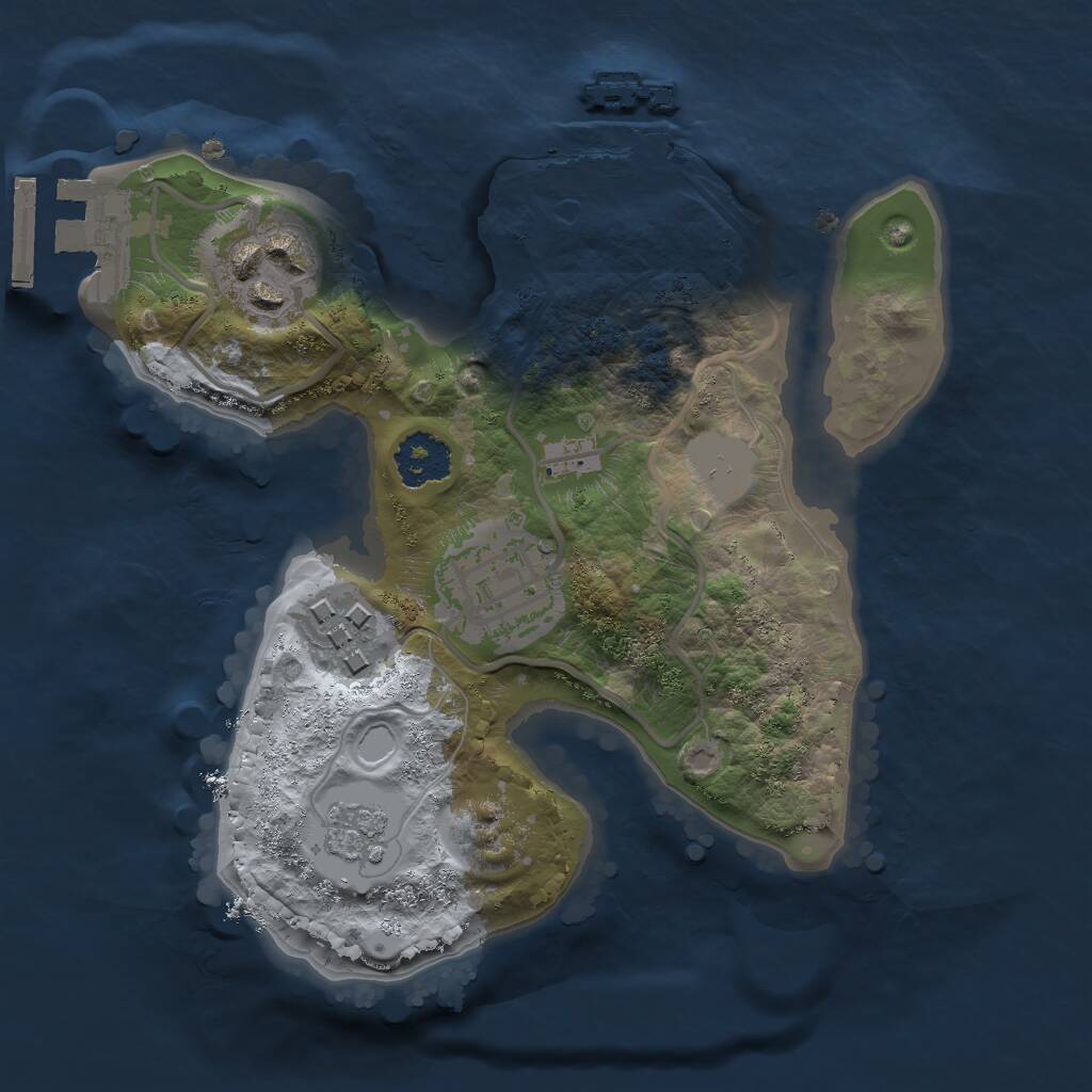 Rust Map: Procedural Map, Size: 2000, Seed: 56251282, 7 Monuments