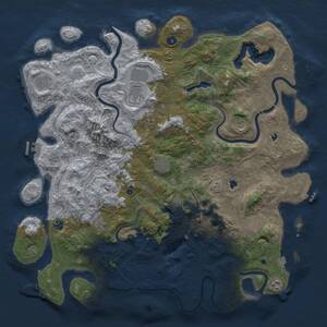 Thumbnail Rust Map: Procedural Map, Size: 5000, Seed: 2073942205, 17 Monuments