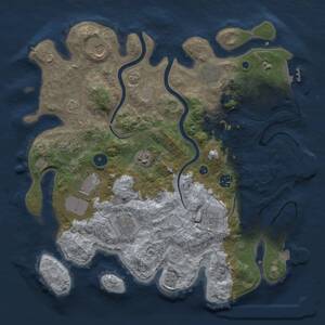 Thumbnail Rust Map: Procedural Map, Size: 3750, Seed: 15405390, 15 Monuments