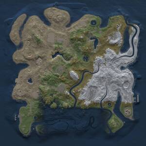 Thumbnail Rust Map: Procedural Map, Size: 4000, Seed: 543044058, 16 Monuments