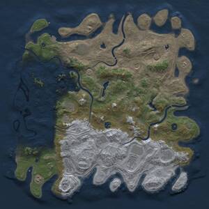 Thumbnail Rust Map: Procedural Map, Size: 4800, Seed: 1122158016, 17 Monuments