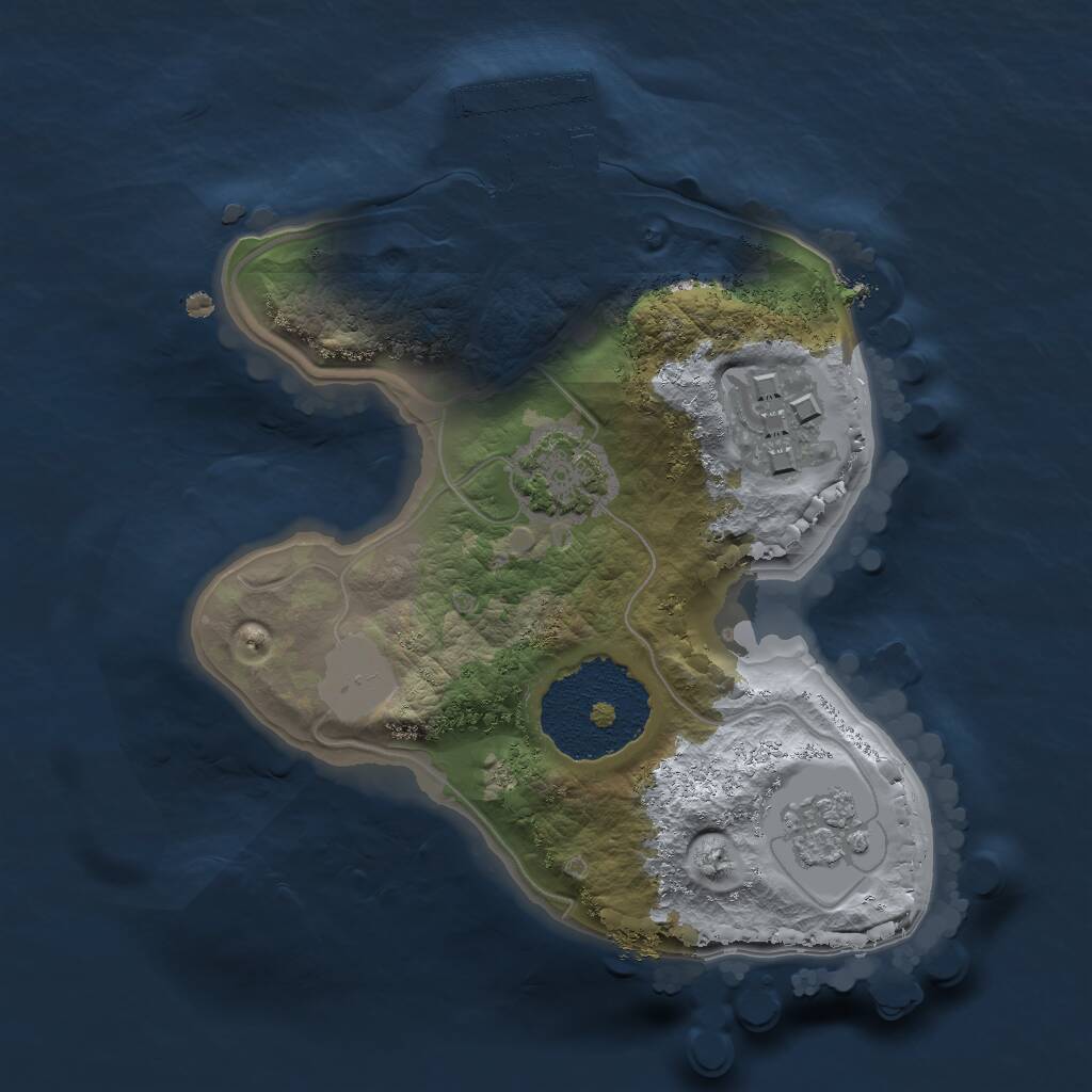 Rust Map: Procedural Map, Size: 1619, Seed: 1073, 5 Monuments