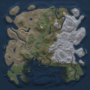 Thumbnail Rust Map: Procedural Map, Size: 4500, Seed: 328, 17 Monuments