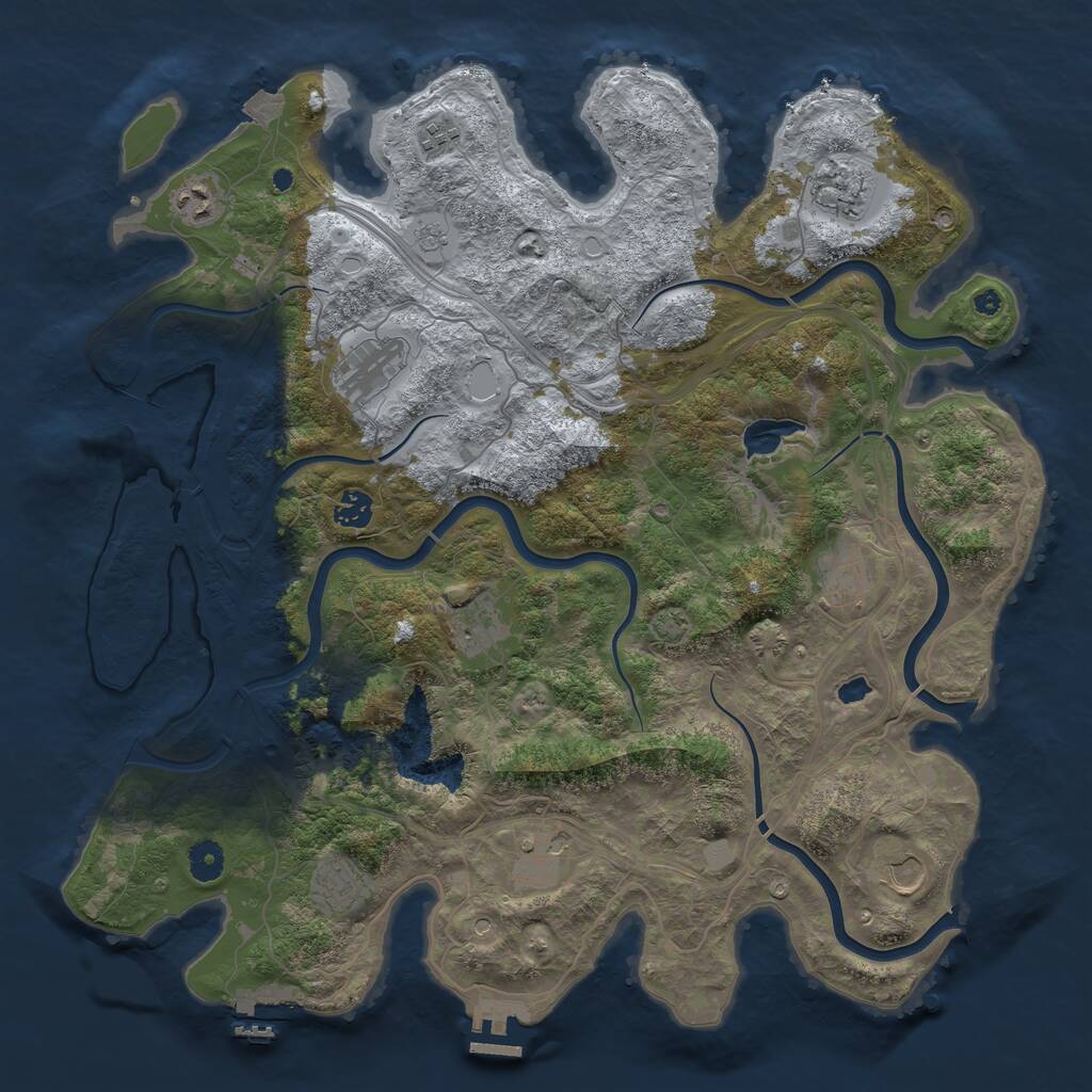 Rust Map: Procedural Map, Size: 4250, Seed: 1505861234, 16 Monuments