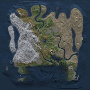 Thumbnail Rust Map: Procedural Map, Size: 3500, Seed: 1839849139, 15 Monuments