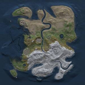 Thumbnail Rust Map: Procedural Map, Size: 3000, Seed: 592209566, 12 Monuments