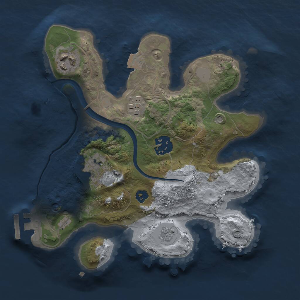 Rust Map: Procedural Map, Size: 2385, Seed: 481981, 7 Monuments