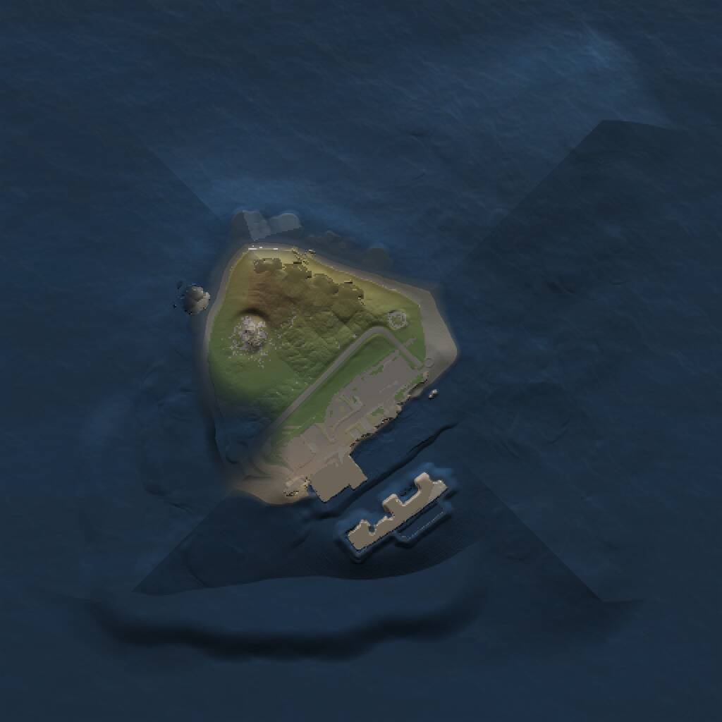 Rust Map: Procedural Map, Size: 1010, Seed: 1, 2 Monuments