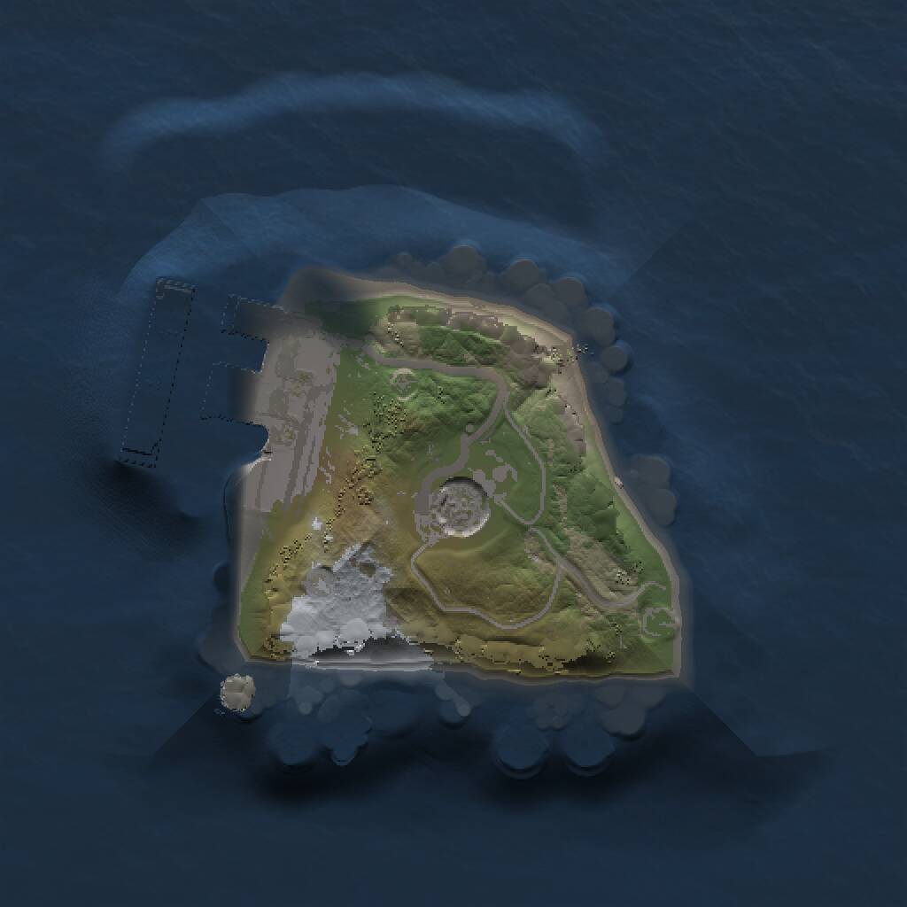 Rust Map: Procedural Map, Size: 1000, Seed: 839022681, 3 Monuments