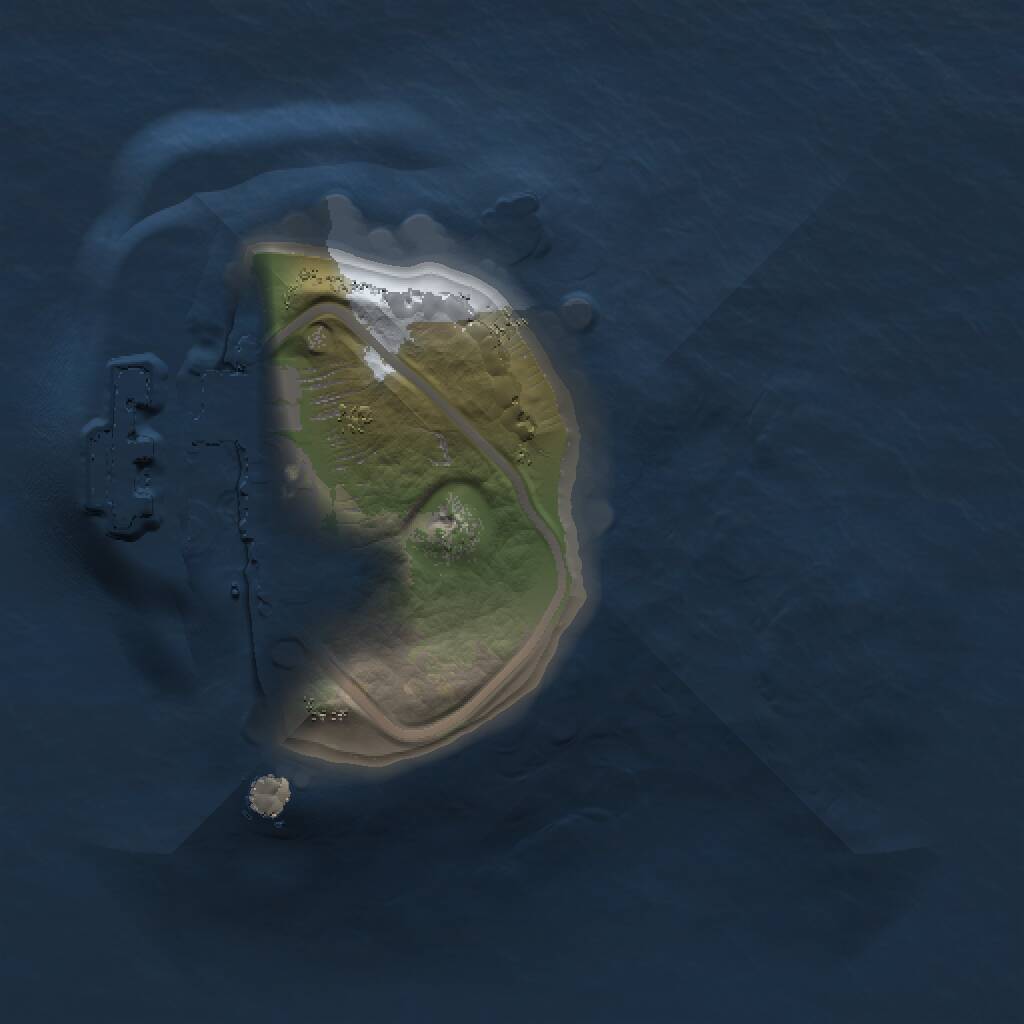 Rust Map: Procedural Map, Size: 1000, Seed: 7689, 2 Monuments