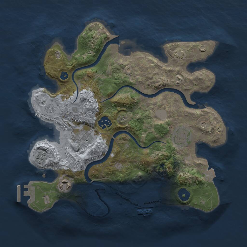 Rust Map: Procedural Map, Size: 3000, Seed: 217836568, 11 Monuments