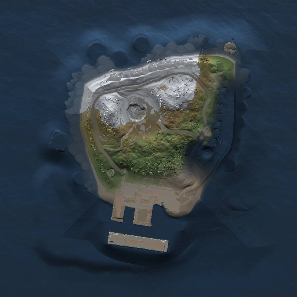 Rust Map: Procedural Map, Size: 1000, Seed: 1273952345, 3 Monuments