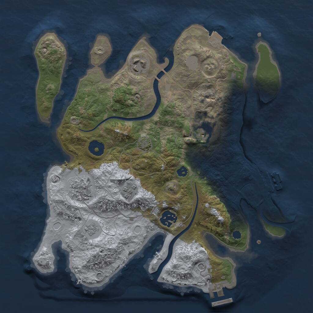 Rust Map: Procedural Map, Size: 3000, Seed: 27787, 11 Monuments