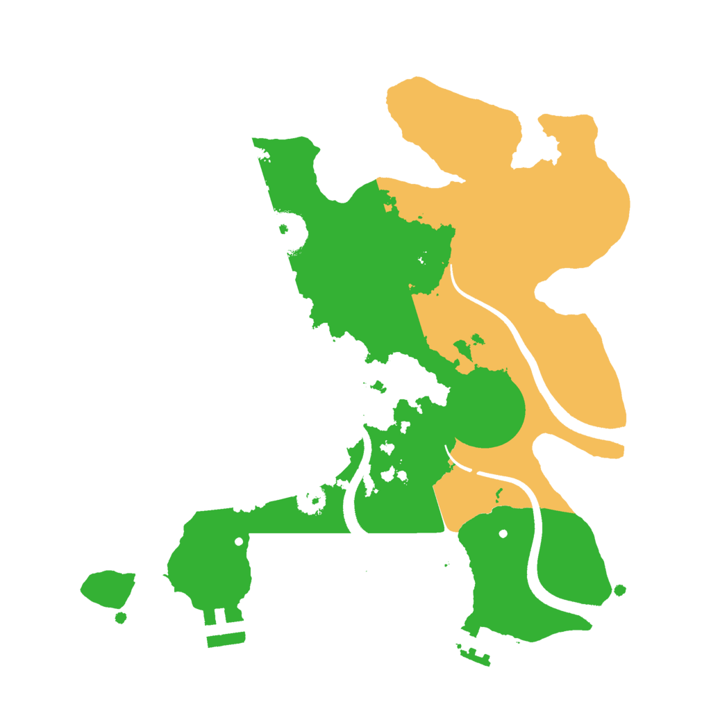 Biome Rust Map: Procedural Map, Size: 2500, Seed: 87125