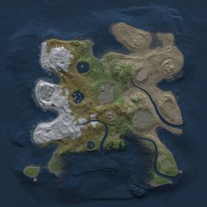 Thumbnail Rust Map: Procedural Map, Size: 2500, Seed: 87125, 8 Monuments
