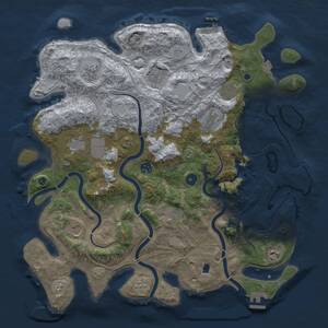 Thumbnail Rust Map: Procedural Map, Size: 4250, Seed: 1531717603, 16 Monuments