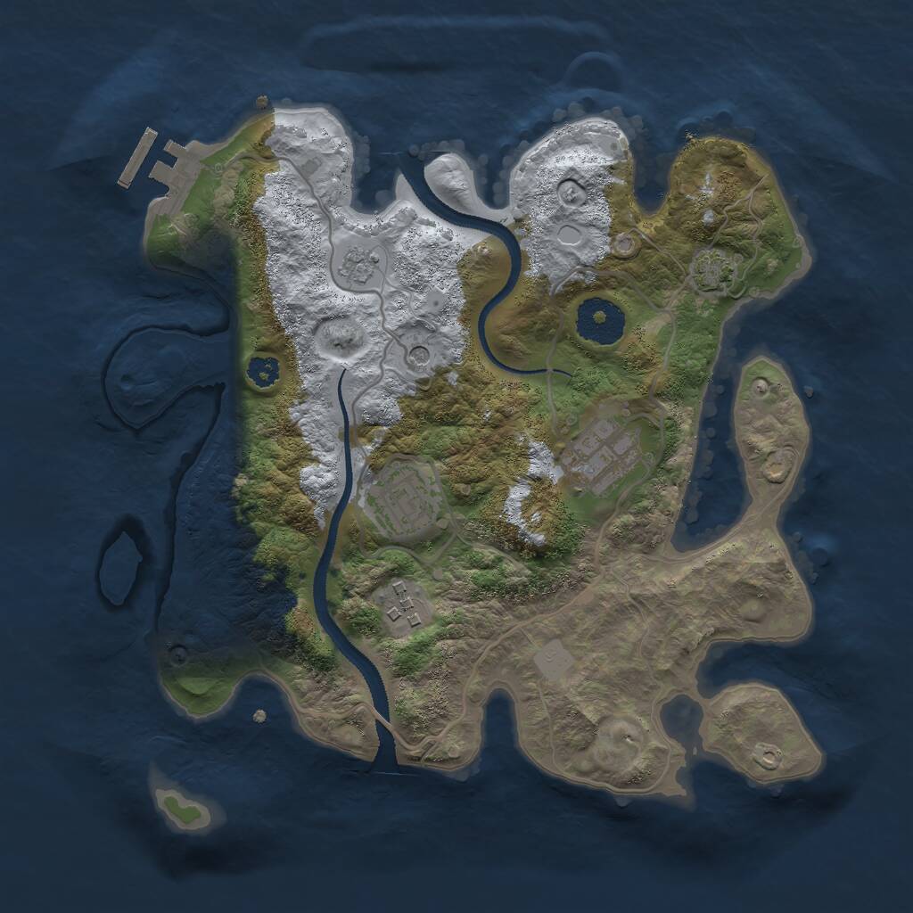 Rust Map: Procedural Map, Size: 2875, Seed: 1180, 8 Monuments