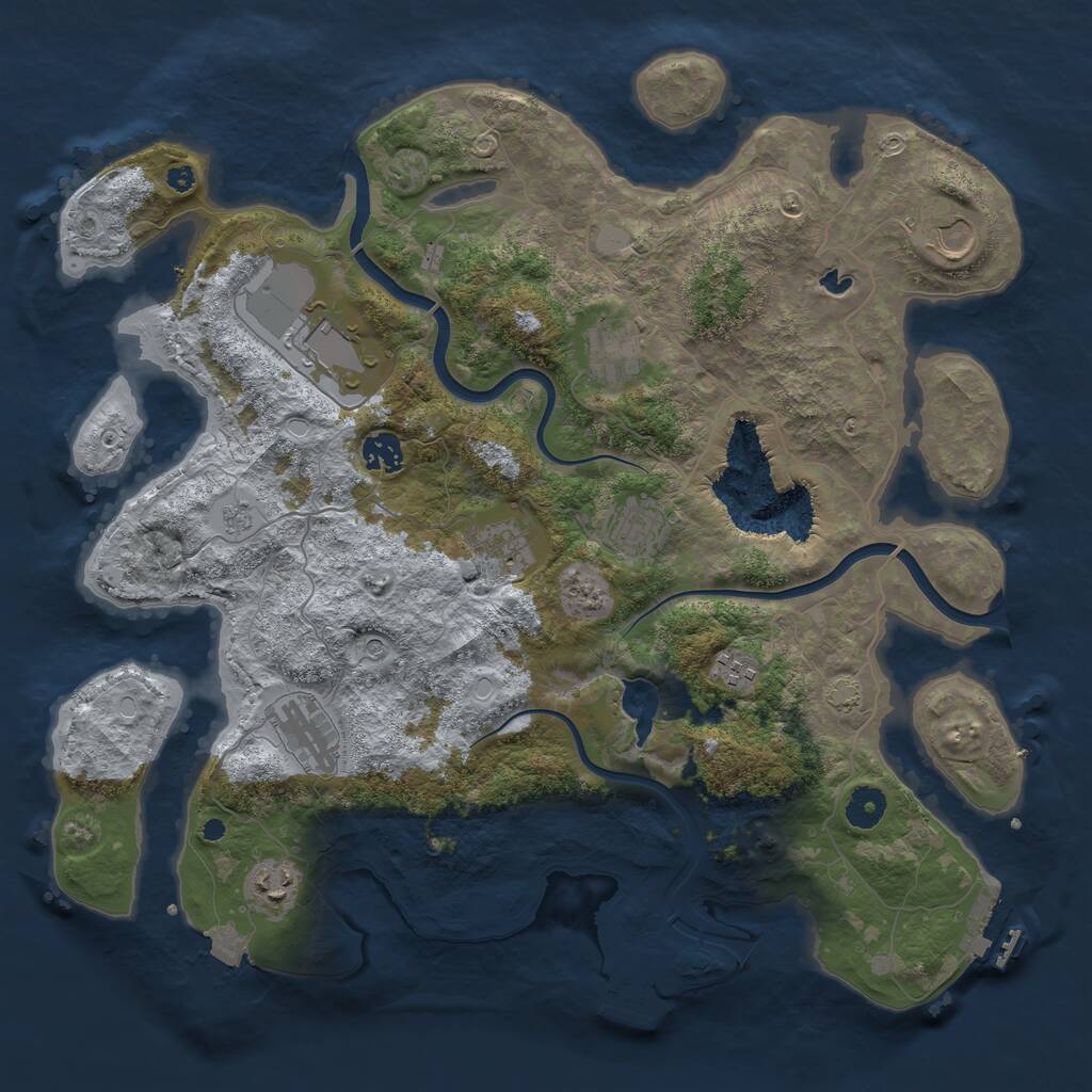 Rust Map: Procedural Map, Size: 4000, Seed: 1581870920, 15 Monuments