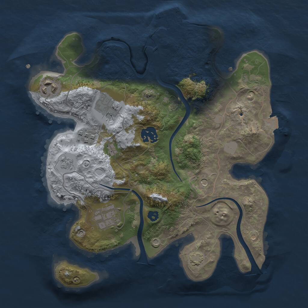Rust Map: Procedural Map, Size: 2783, Seed: 43044, 10 Monuments
