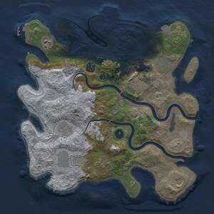 Thumbnail Rust Map: Procedural Map, Size: 3500, Seed: 860667554, 15 Monuments