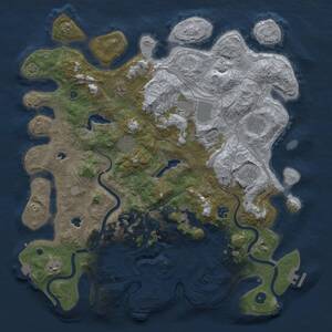 Thumbnail Rust Map: Procedural Map, Size: 4500, Seed: 78684356, 15 Monuments