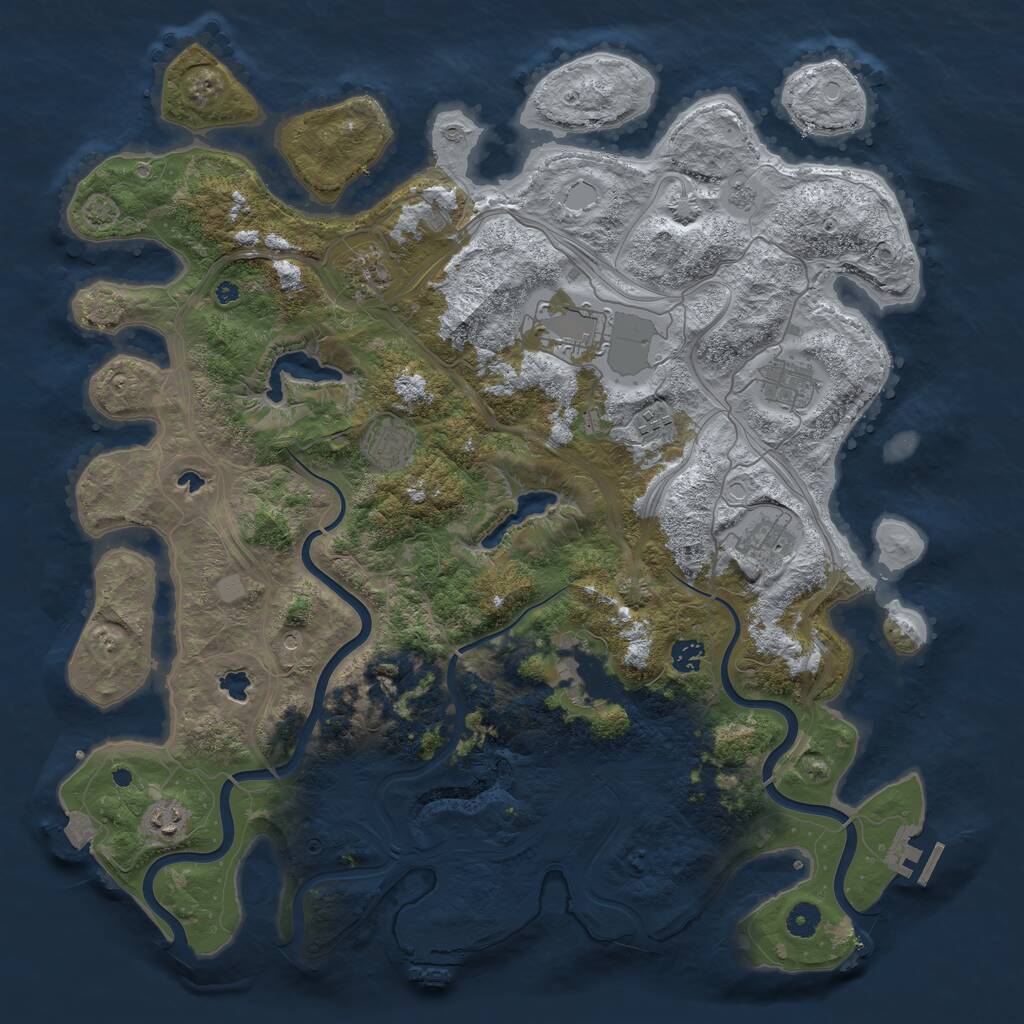 Rust Map: Procedural Map, Size: 4500, Seed: 78684356, 15 Monuments