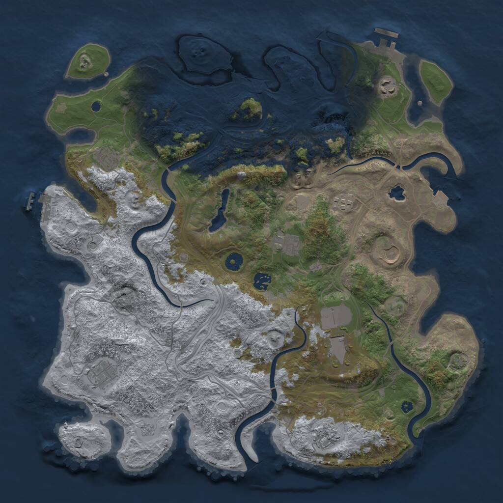 Rust Map: Procedural Map, Size: 4250, Seed: 541460090, 15 Monuments