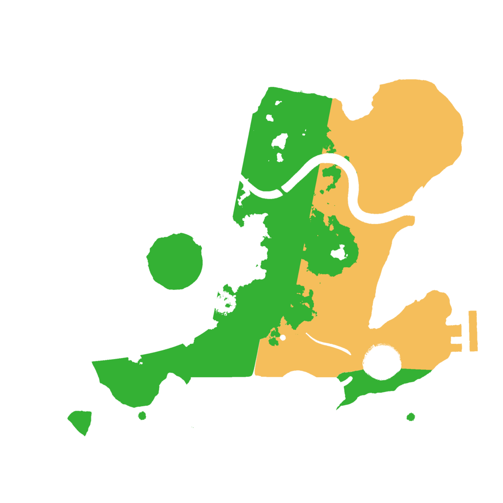 Biome Rust Map: Procedural Map, Size: 2500, Seed: 54638