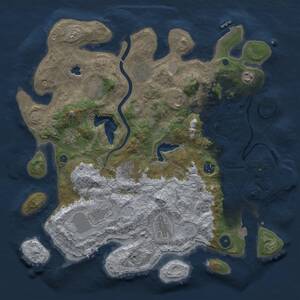Thumbnail Rust Map: Procedural Map, Size: 4000, Seed: 1482192304, 16 Monuments