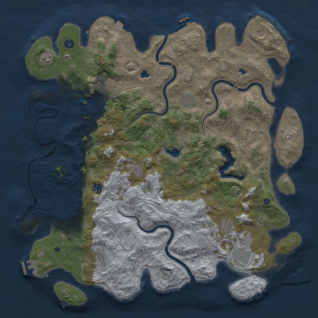 Rust Map: Procedural Map, Size: 4850, Seed: 20250608, 17 Monuments